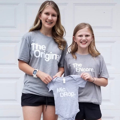 The Original The Remix The Encore® Father and Baby Matching Outfit - Heather Grey